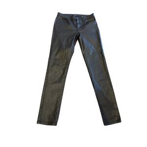 BANANA REPUBLIC Sateen Pants Black Stretch Skinny Fit Size 26/2R